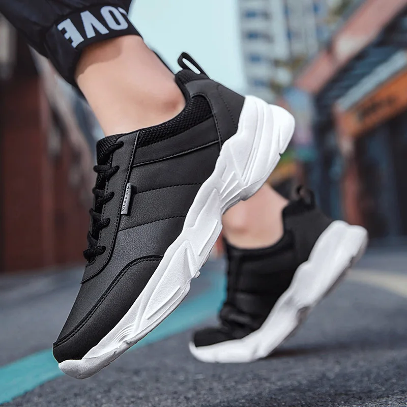 

Мужские кожаные кроссовки, итальянские дышащие, нескользящая Вулканизированная подошва, повседневная обувь для отдыха