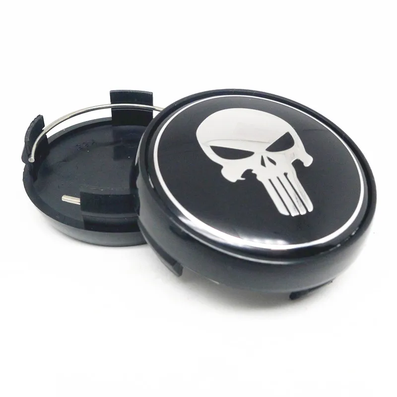 4pcs 65mm 60mm Skull Hub Rim Center Cap For TE37 Rays Wheel Cover 56mm Skull Badge Emblem Sticker Styling