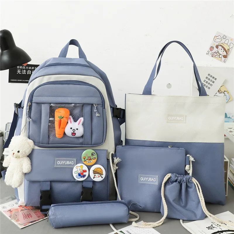 Schoolbag female high-capacity backpack junior high school students Korean girls online celebrity high school backpack