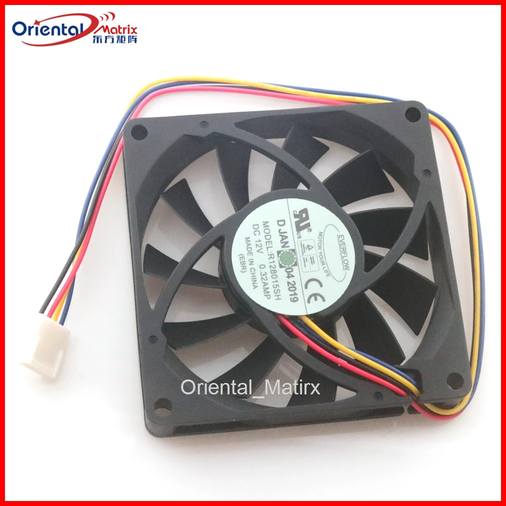 R128015SH 80x80x15mm PWM CPU Fan 12V 0.32AMP 4Pin Computer CPU Cooling Fan