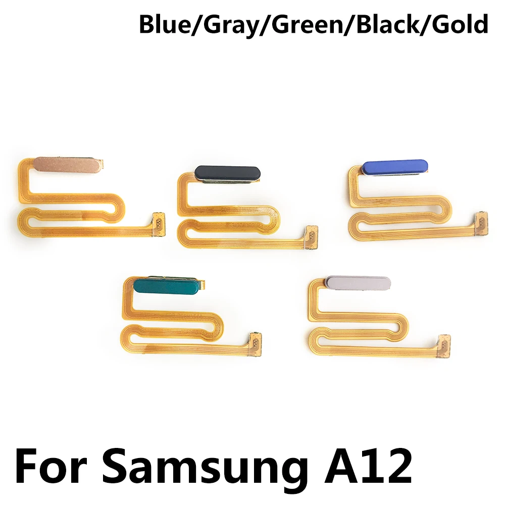 50 pz/lotto, nuovo per Samsung A12 A125 A125F Home Button FingerPrint Touch ID Sensor Flex Cable con tasto di alimentazione Flex