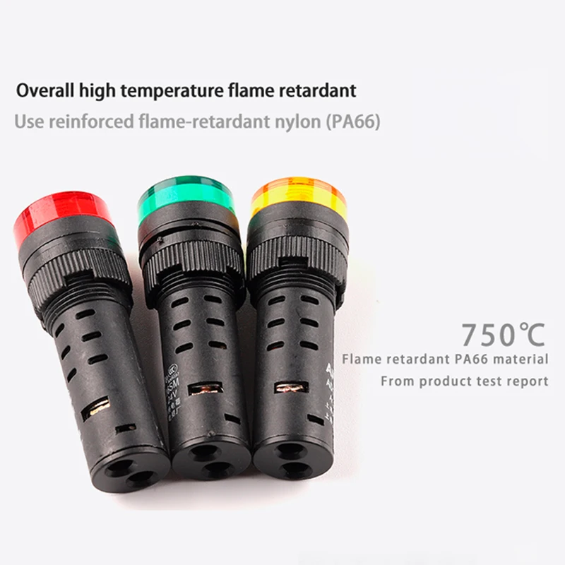 AD16-16SM LED 액티브 부저 경고음 표시기, 플래시 신호등, 적색, 녹색, 황색, 16mm 버저, 12V, 24V, 110V, 220V, 380V