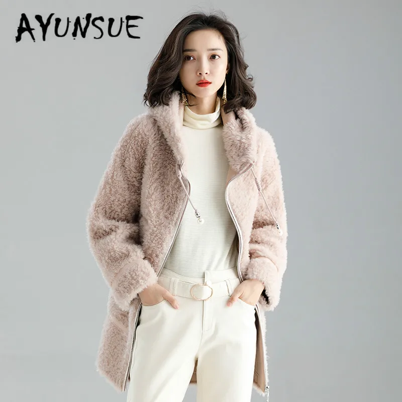 

Real Fur Coat Women Winter Coat Women Clothes 2020 100% Wool Jacket Sheep Shearing Short Parka Real Fur Jacket LMN99031 YY2364