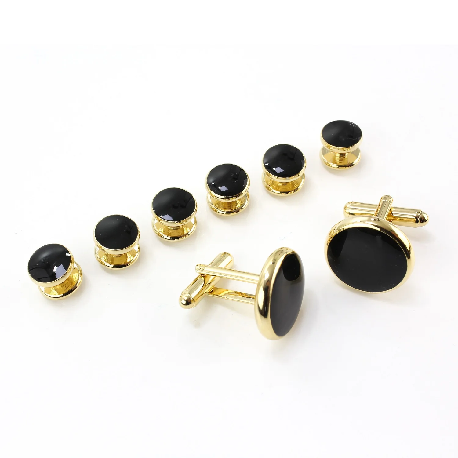 Wedding Cufflinks Tuxedo Studs Set for Men Accessories 1Pair Cufflinks and 6 PCS Tuxedo Studs Husband\'s Shirt Wedding Guest GIft