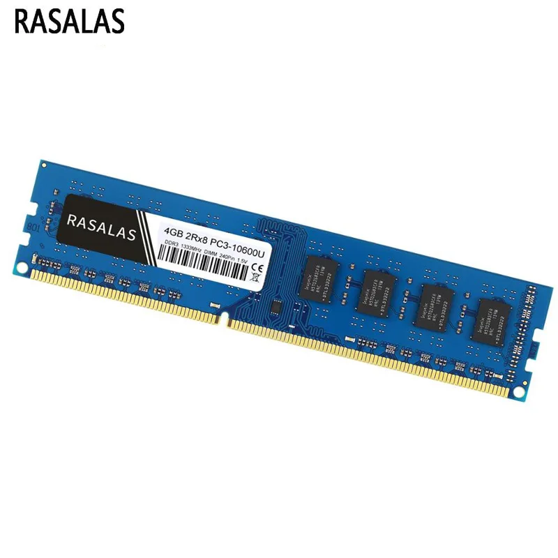 

Оперативная память Rasalas DDR3 4 ГБ 8 ГБ для ПК 8500 10600 12800S 1066 1333 1600 МГц 1,5 в 1,35 в настольная Память DIMM 240PIN оперативная память