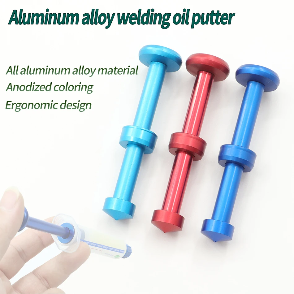 Aluminum alloy push rod, universal 10cc syringe flux booster rod, flux paste, welding treasure, welding oil accessories