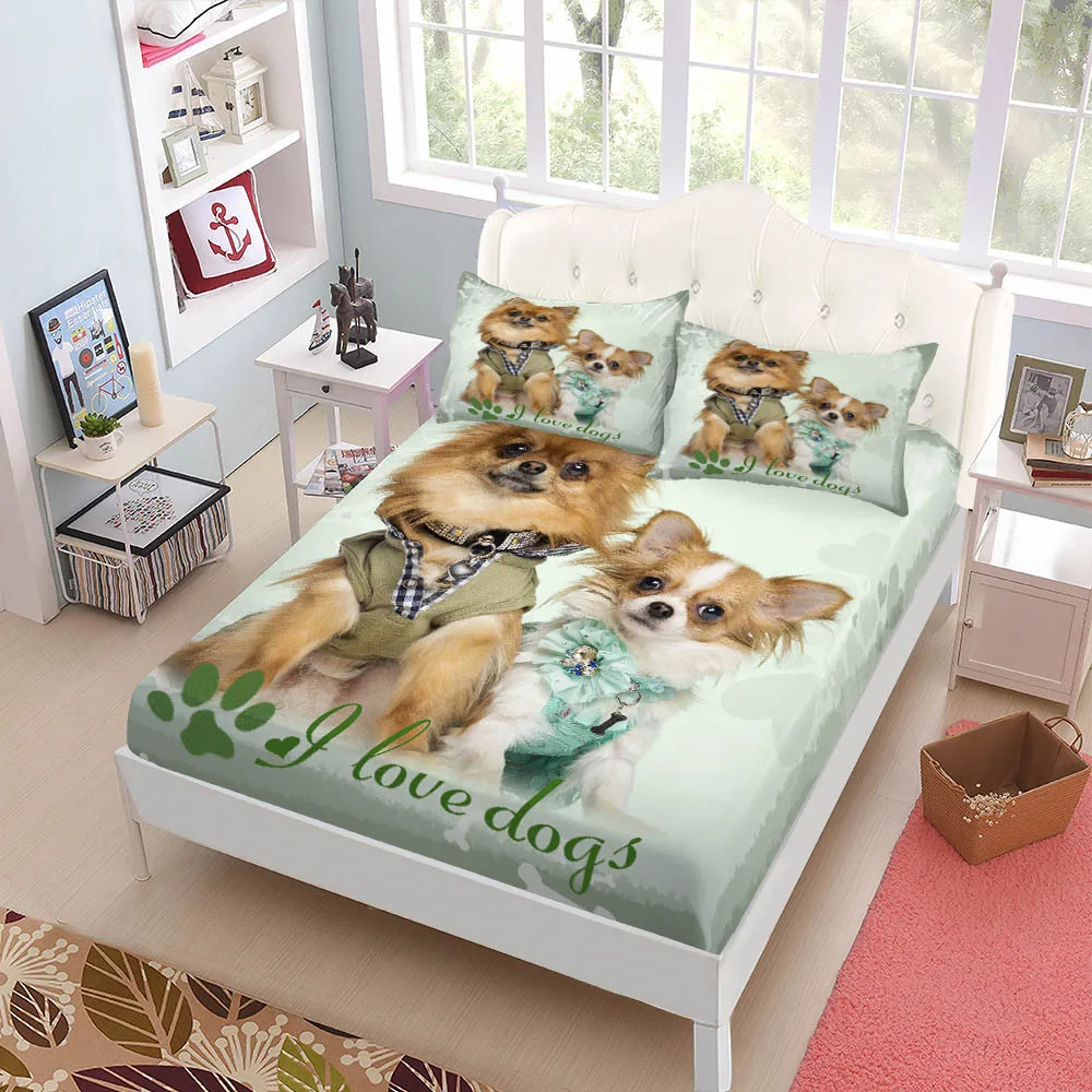 William Morris Larkspur Vintage DIY Fitted Sheet Set King Queen Double Full Size Bed Linen Set 25cm Deep