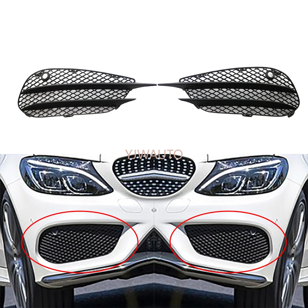 

Fog Light Cover For Mercedes-Benz C-Class W205 2015~2018 Fog Lamp Shell Vent Car Auto Front Bumper Grille Driving Lamp Cover