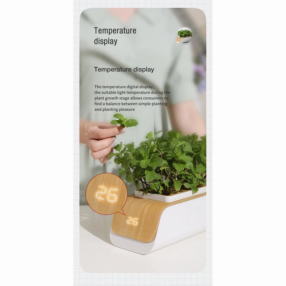 Hydroponics Growing System, Indoor Herb Garden Starter Kit with Led Grow Light, Smart Garden Planter for Home Kitchen, Automatic - Image 3