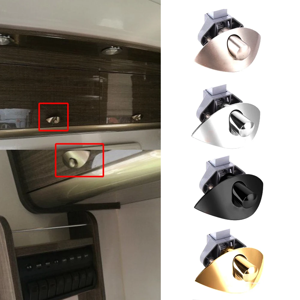 

Zinc Alloy 20mm Camper Car Half-moon Push Lock Keyless RV Caravan Boat Cupboard Drawer Latch Button Locks For Furniture Hardware