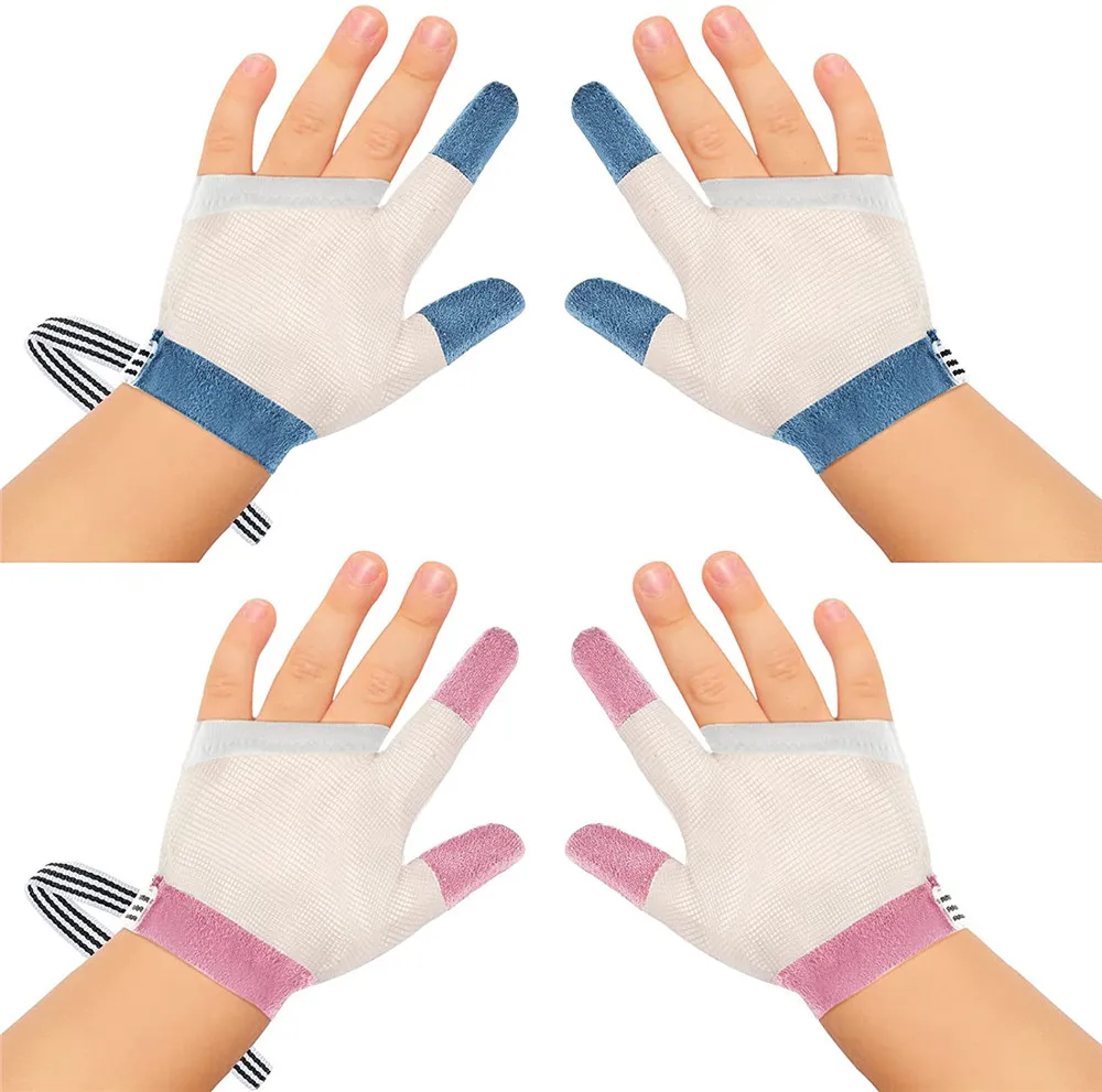 Wecute-Gants anti-manger pour nouveau-né, 15 mois à 3 ans, orthèse à main, gants à deux doigts, ultra légers et ultra-fins