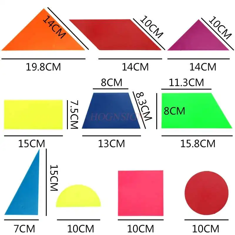 Magnetic triangle circular square trapezoidal rectangular geometric graphic teacher\'s teaching aids