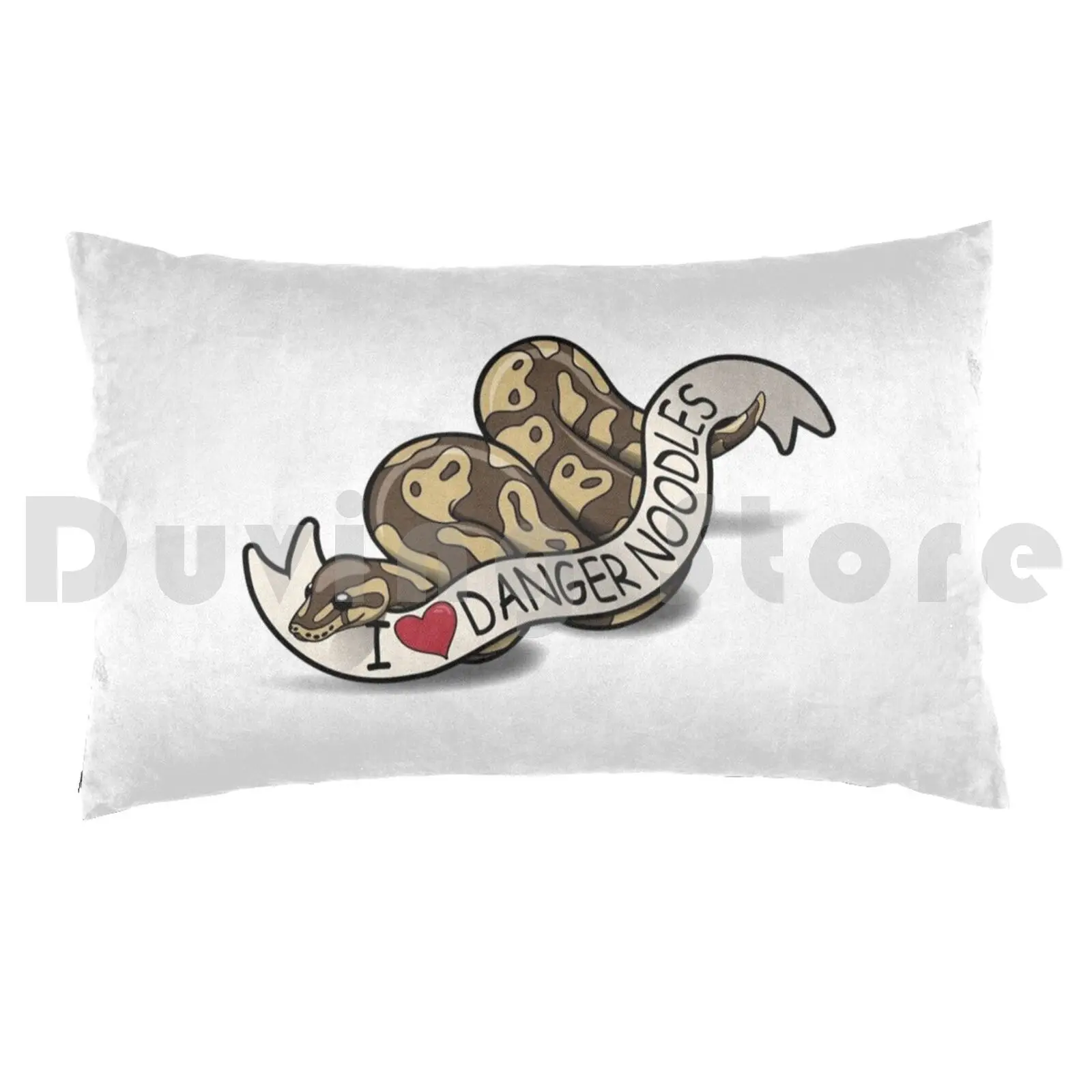 I Love Danger Noodles Pillow Case 20*30 Inch Danger Noodles Ball Python Cute Ball Python I Love Ball Pythons Cute