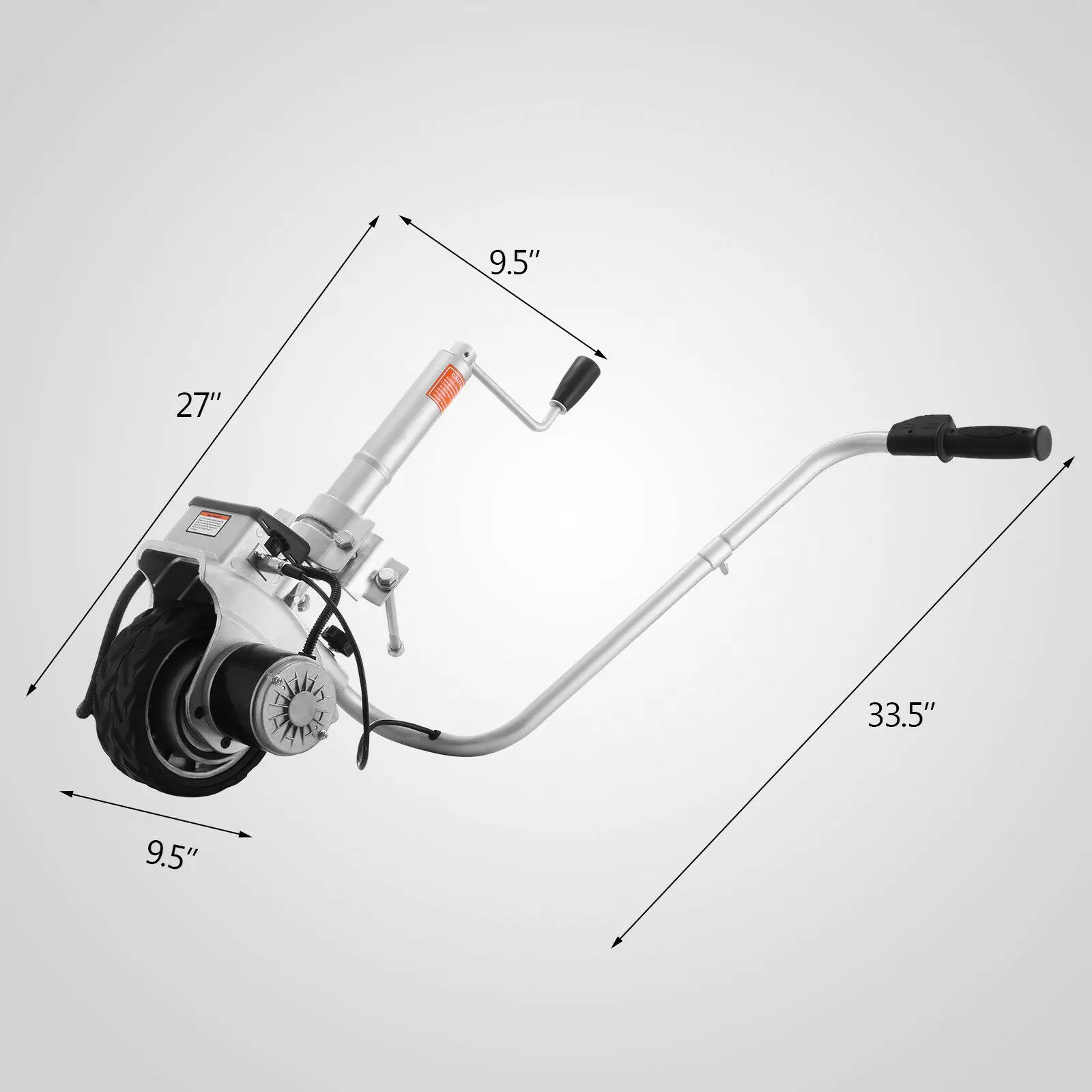 Rueda Jockey de remolque motorizado, motor de 12v, flotador de caballo eléctrico, freno automático