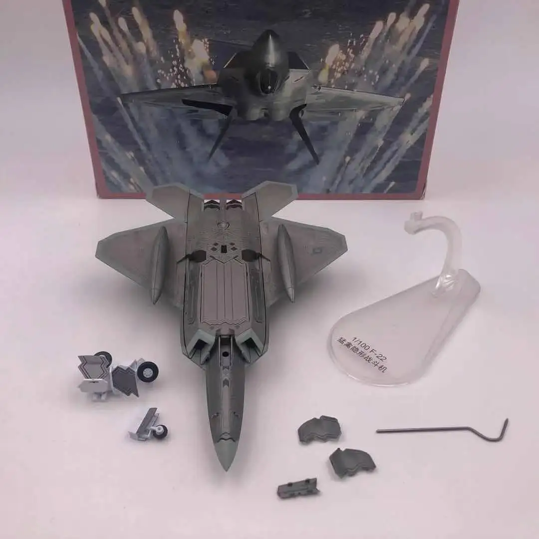 Wltk USAF F-22 Raptor Stealth Air Superiority Fighter 1/100 Diecast Model