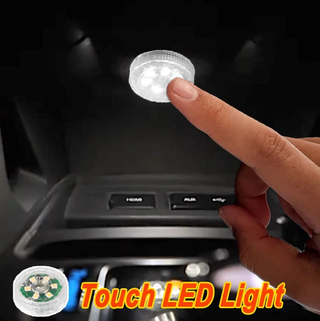 Car Interior Light Finger Touch Sensor Car Lighting Light 6 LED Roof Read Bulb Trunk Portable Lamp Reading Light Car Roof Bulb