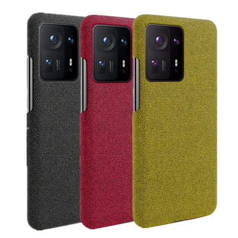 Mix 4 Cloth Leather Case For Xiaomi Mix 4 11T Pro POCO X3 GT NFC F3 Mi 11 Lite Slim Retro Cloth PC Cover For Redmi Note 10 Pro