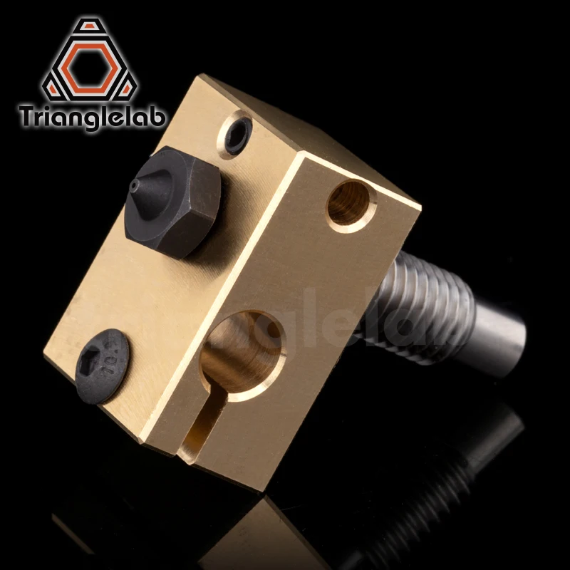 trianglelab Hardened Steel V6 Nozzle + Brass Heater Block + Titanium Alloy Heat Break High Temperature Upgrade Kit For V6 HOTEND