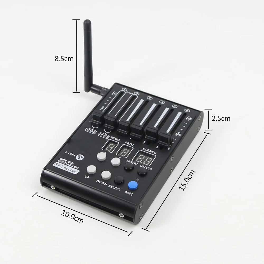 Imagem -03 - Receptor sem Fio para Entretenimento em Casa dj Console Bateria Embutida Dmx Lights Console sem Fio 54ch Dmx 512 2.4g