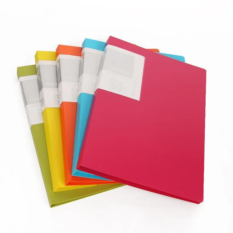 Creative Colorful Information Book A5 File Folder Document Multilayer Transparent Insert 60 Pages Sorting School Office Supplies
