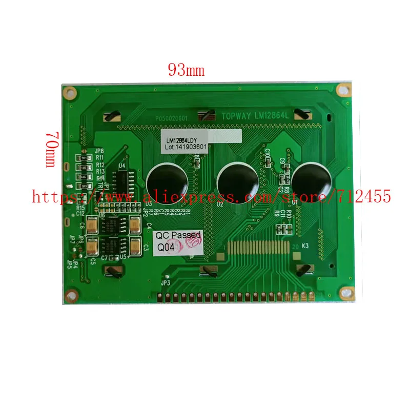 ЖК-дисплей TOPWAY LM12864L, ЖК-дисплей LM12864LDY 93 мм * 70 мм 12864