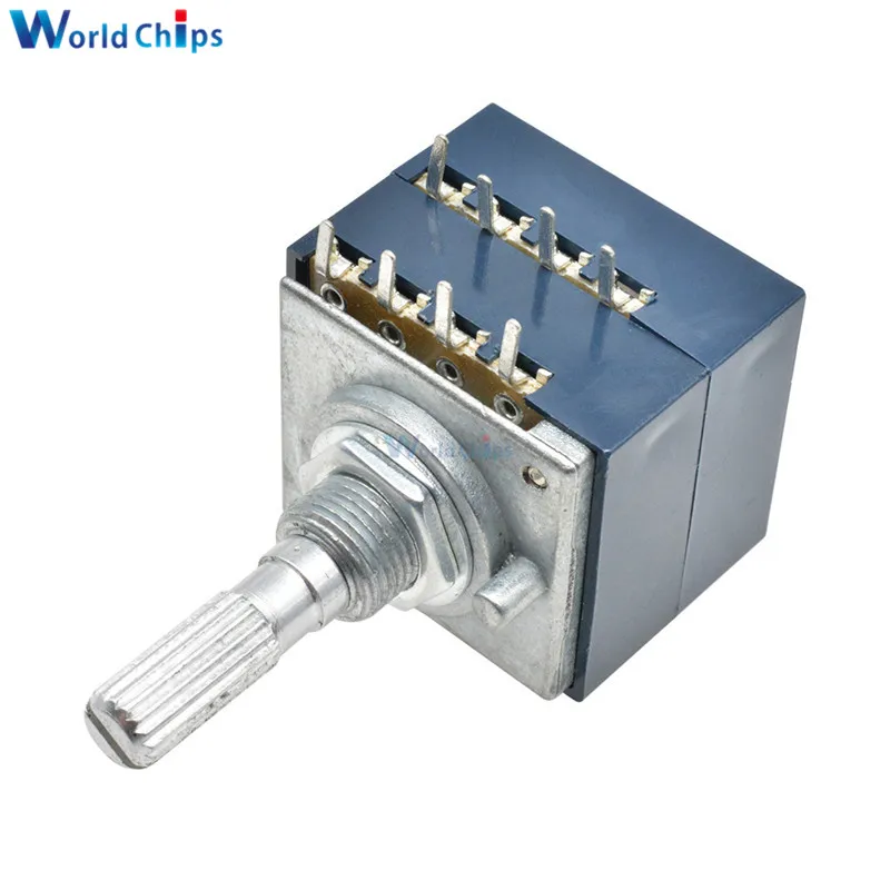 Rotary Potentiometer 50K 100K LOG ALPS RH2702 Audio Volume Control Pot Stereo W Loudness Speaker Amplifier Volume Potentiometer