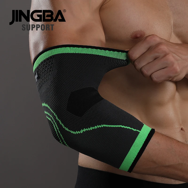 JINGBA SUPPORT 1PCS Nylon Basketball knee pads Elbow brace support protector +Wristband boxing hand wraps Support+Ankle support