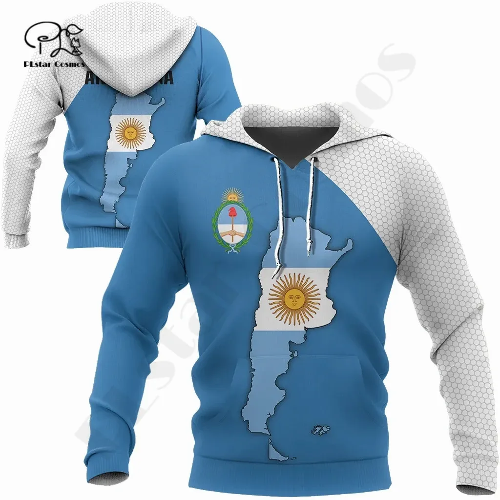 PLstarCosmos 3DPrint Newest Argentina Sport Country Flag Unique Men/Women Cozy Hrajuku Casual Streetwear Hoodie/Zip/Sweatshirt 8