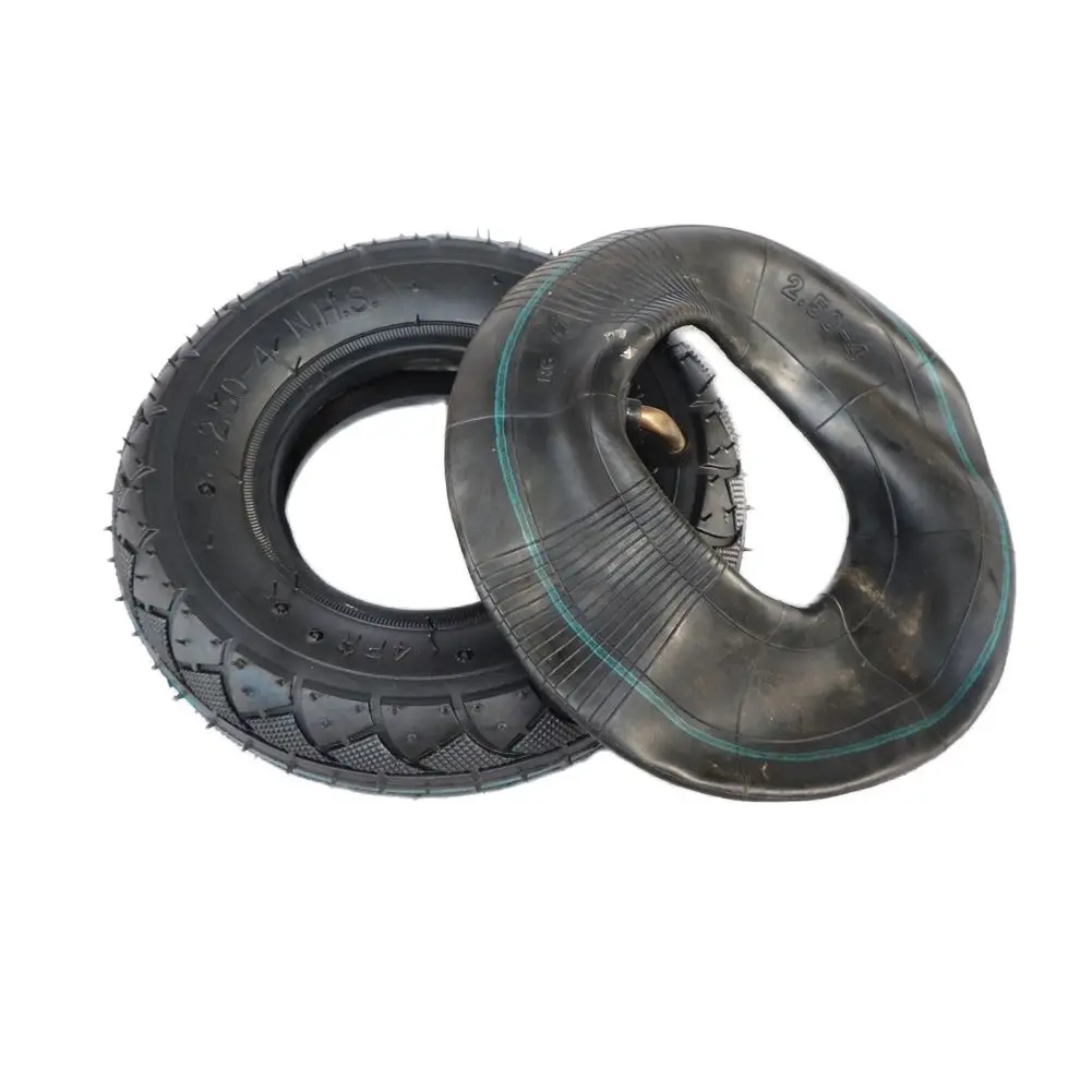 Size 2.50-4 Tire Inner Tube 60/100-4 Tyre Out Tire for Gas & Electric Scooter Bike Metal Valve TR87 Scooter Wheelchair Wheel