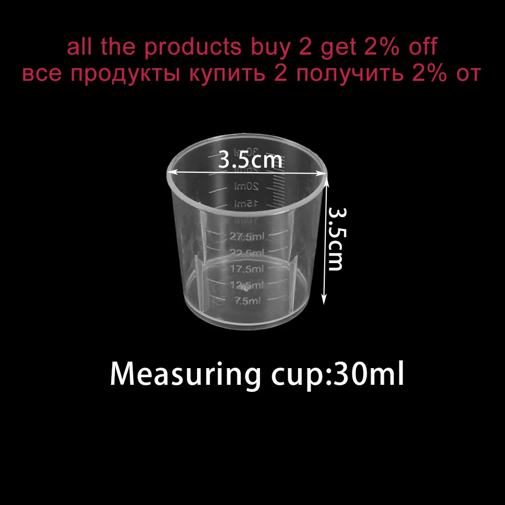 20pcs 30ml Transparent Plastic Measuring Cups Disposable Liquid Pot Container For Epoxy Resin Silicone Mold DIY Jewelry Making