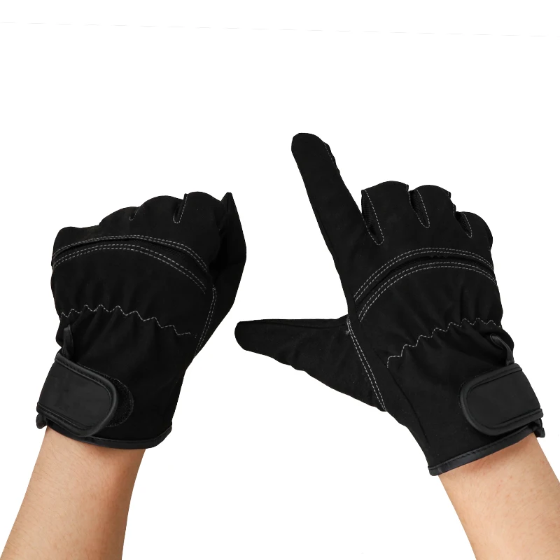 QIANGLEAF 3PCS Brand Work Gloves Ultrathin Microfiber Ottoman Safety Glove Velcros Wear-resistant  Stitching Safety Mitten 3770