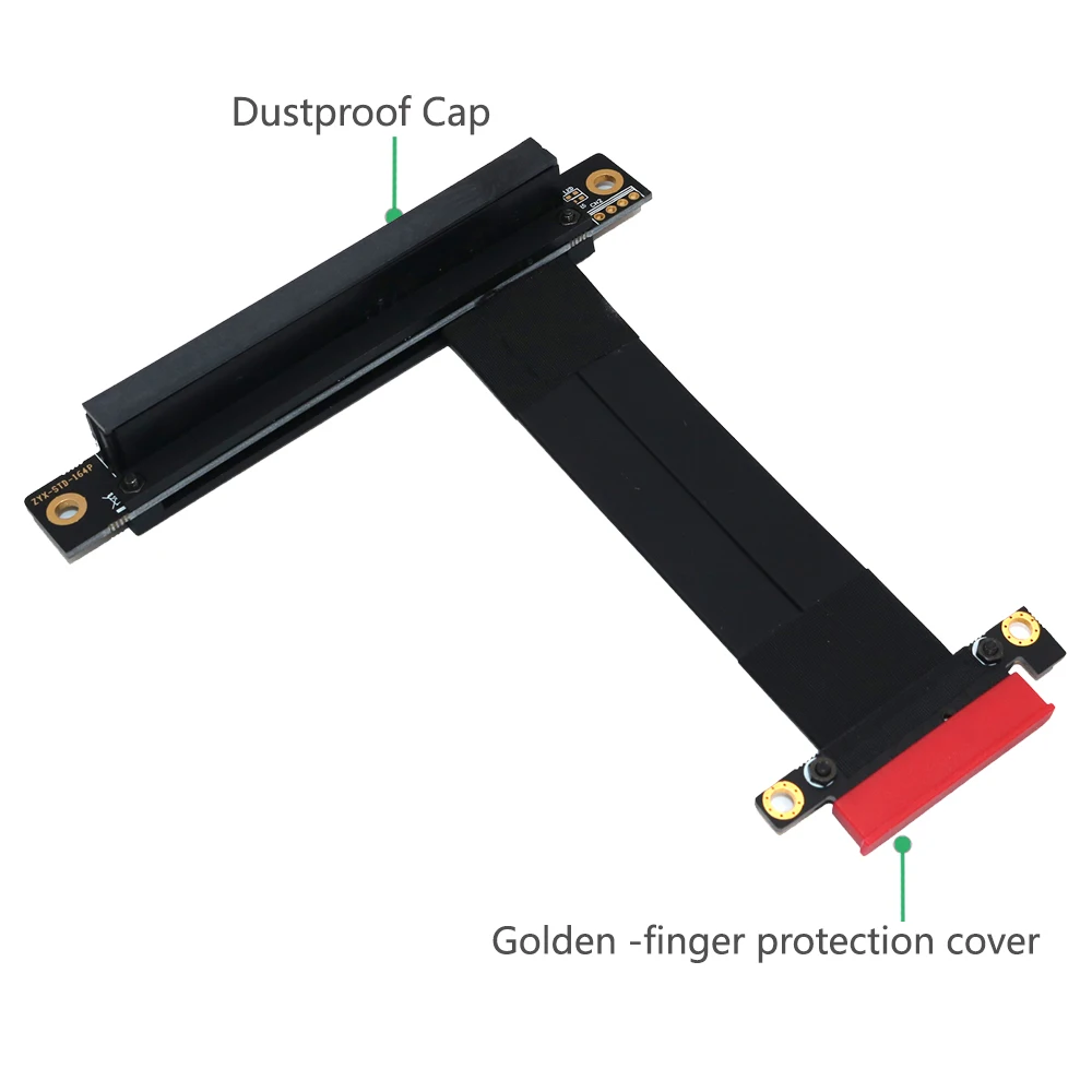 Pci express pci-e 4x a 16x slot riser cartão conversor extensor fita adaptador cabo de extensão pcie 16x90 graus + base magnética