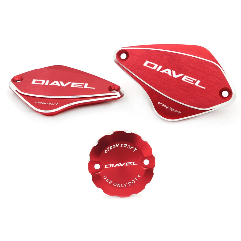 Vorne Hinten Bremse Kupplung Flüssigkeit Reservoir Abdeckung Kappe Für DUCATI DIAVEL 1260 1260 S
