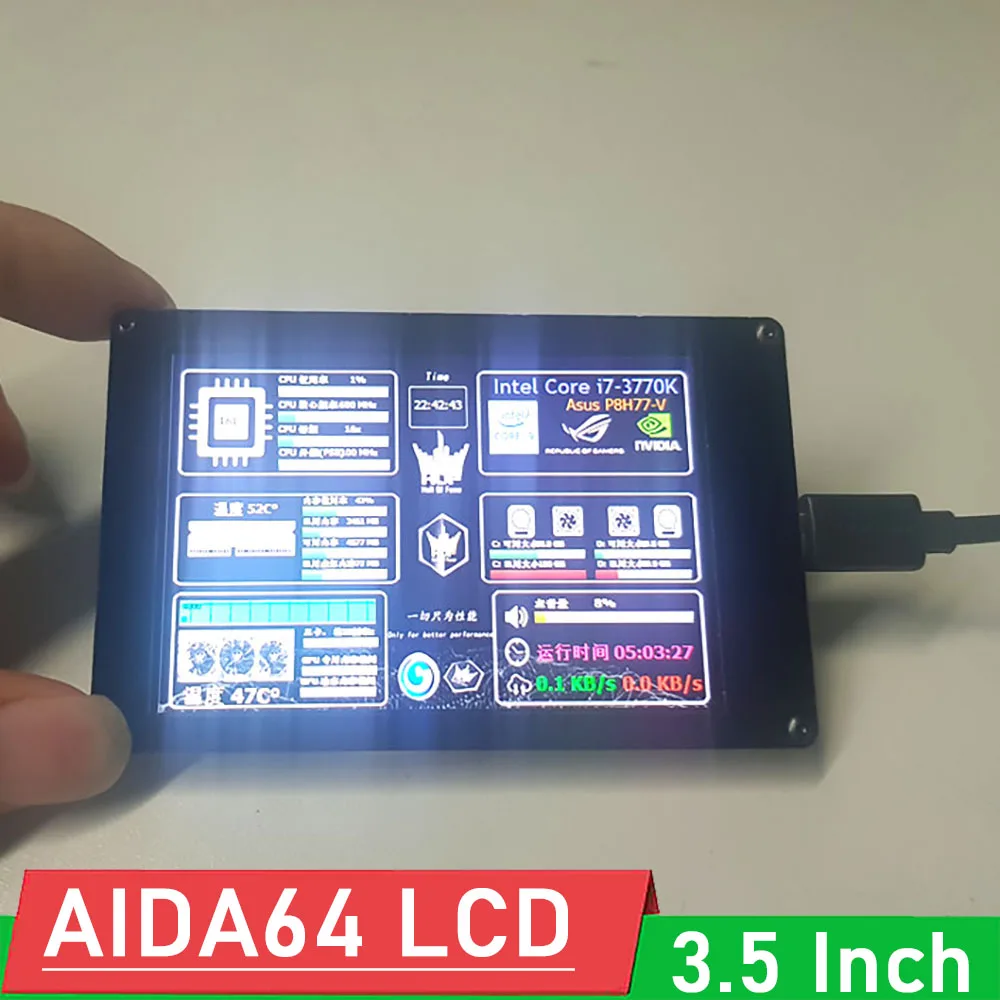 Imagem -02 - Ips Lcd Monitor Display 35 Usb Aida64 Chassi Sub-tela Computador de Suporte Raspberry pi