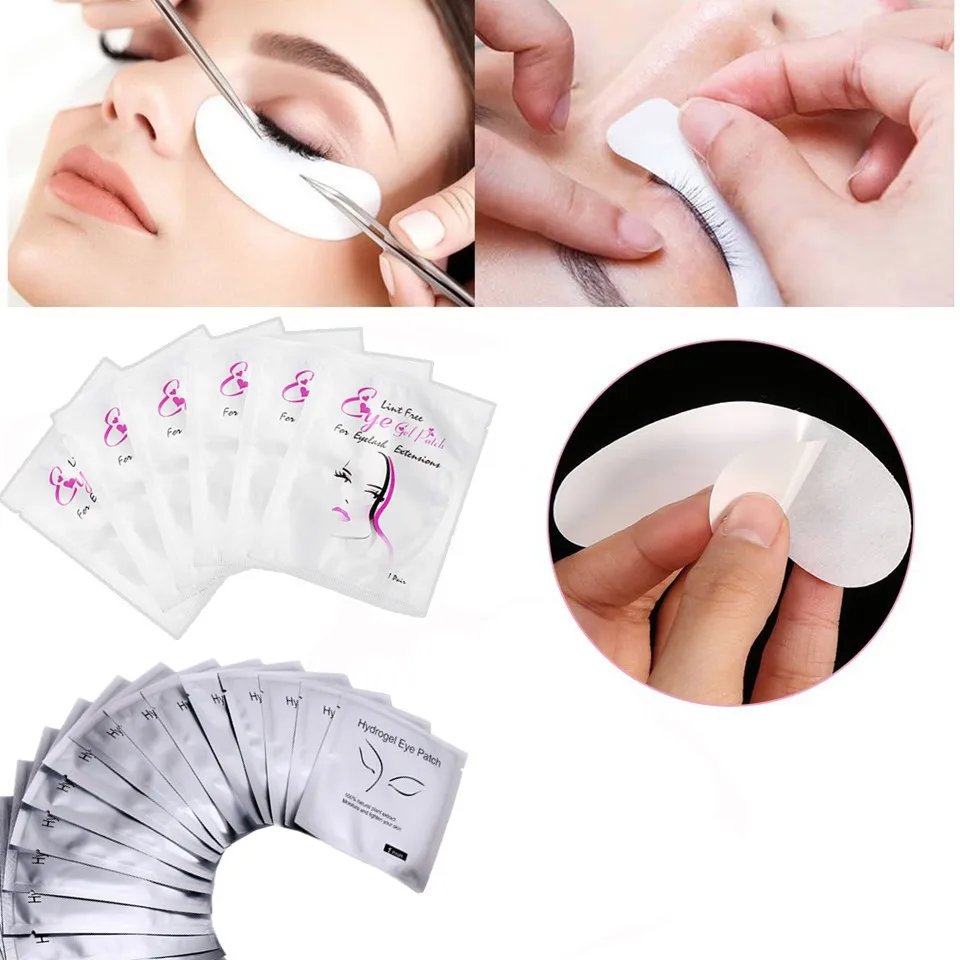 NEWCOME Eye Gel Pads Lint Free Eyelash Extension Gel Patch Eye Pads Under Eye Paper Patch for Individual Volume Eyelash