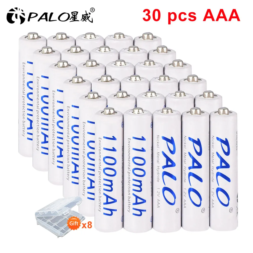 Pilhas recarregáveis 1.2v e aaa, 20-40 peças, 1100mah, nimh ni-mh, pré-carregadas, alta capacidade, bateria recarregável 3a