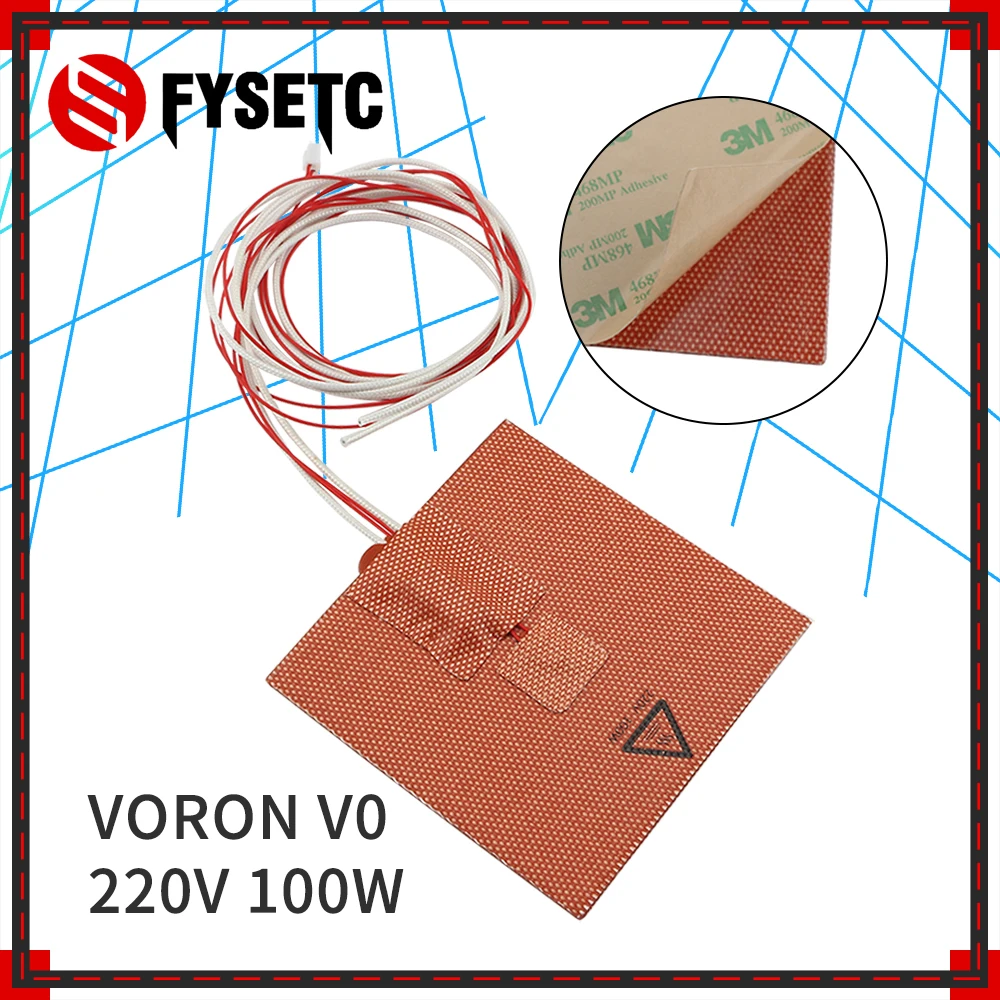 

Voron V0 3d Printer Heated Bed Full Kit AC 110/220V 100W Silicone Bed PEI Sheet