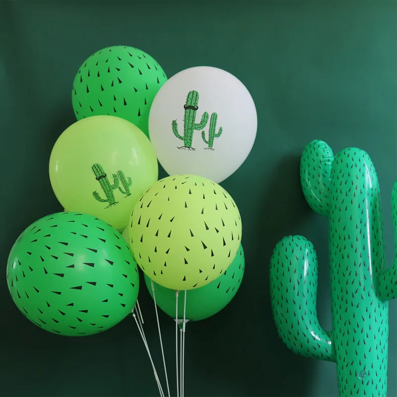 20pcs12 Inch Wholesale Small Fresh Cactus Spiked Latex Balloon Floating Empty Shopping Mall Opening Birthday Scene Decoration