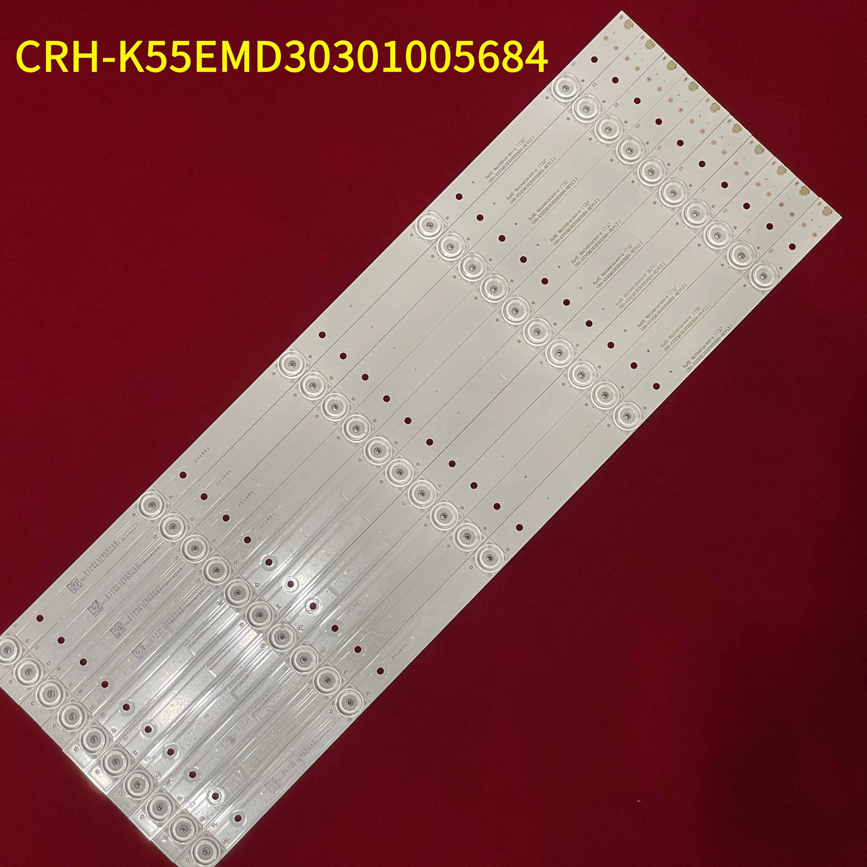 Bande de rétro-éclairage LED pour TV Haier 55 ", 535mm, 5 lampes, RTUC5537, CRH-K55EMD30301005684-REV1.3