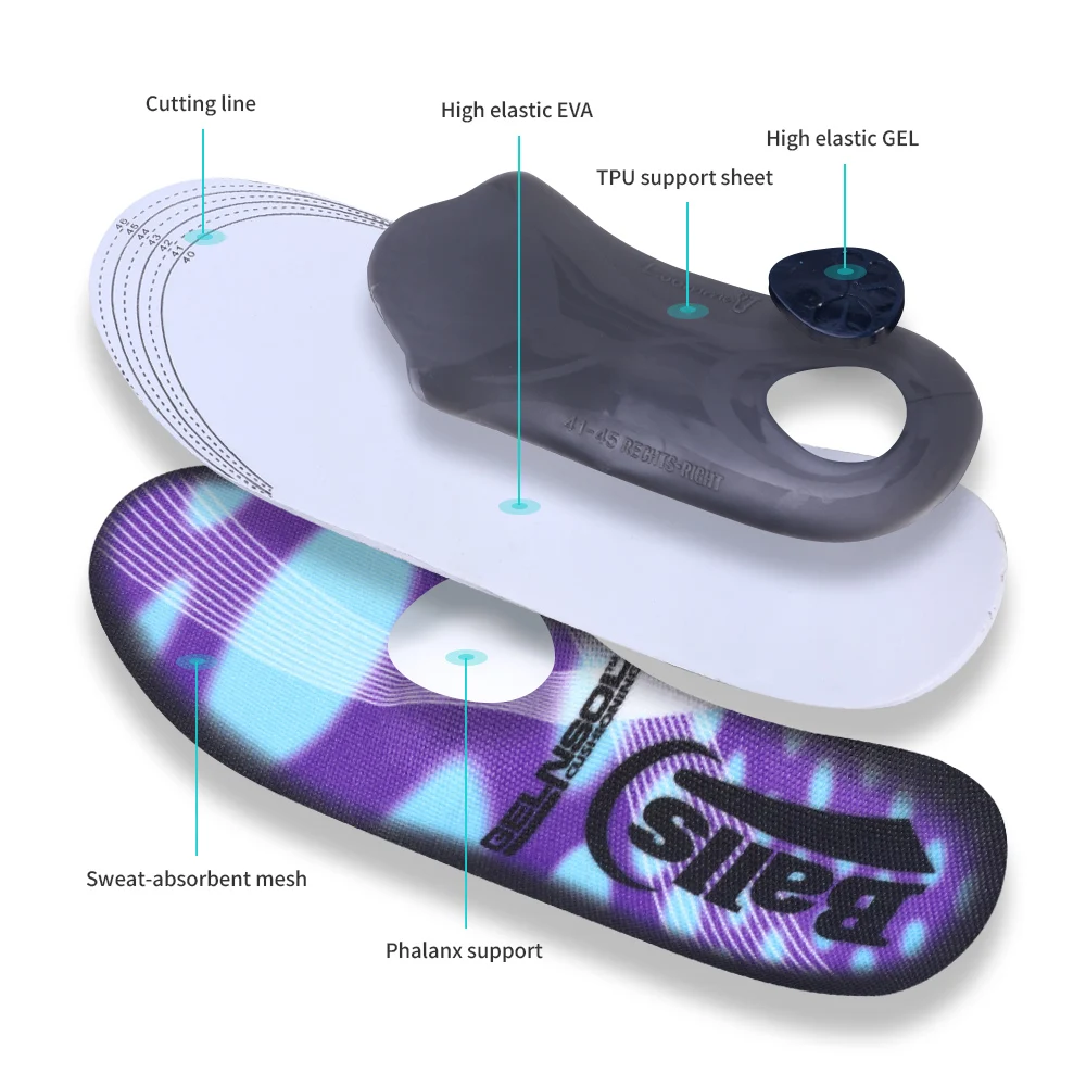 EXPfoot Orthotic Insole Mendukung Lengkung Kaki Datar Ortopedi untuk Kaki Meringankan Tekanan Udara Plantar Fasciitis Bantalan Bantalan Sisipan