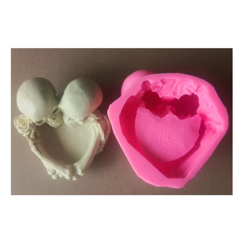 

Couple Skull Ashtray Resin Mold Resin Coaster Silicone Mold Diy Ashtray Flower Pot Resin Art Rhombus Epoxy Resin Mold