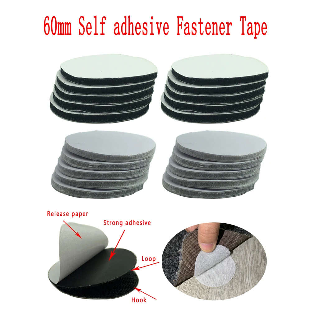 5-30Pairs/Lot 60mm Strong Self Adhesive Fastener Dots Stickers Adhesive Tape For Bed Sheet Sofa Mat Carpet Anti Slip Mat