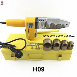 Elemento de aquecimento de água para soldar a máquina do PVC Soldador de tubulação de plástico Dispositivos de exibição digital Máquina PPR 16mm, 20mm, 25mm, 32mm, 4 conjuntos, Novo
