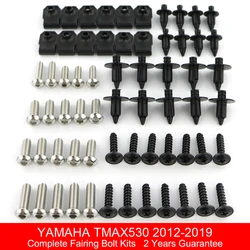 For Yamaha TMAX 530 TMAX530 2012-2019 Complete Full Fairing Bolts Kit Bodywork Screws Steel Clips Speed Nuts Covering Bolts