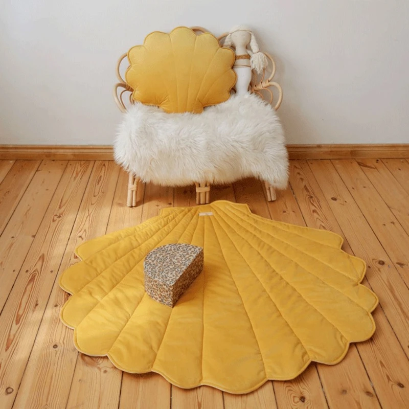 Alfombra de juego de algodón con forma de hoja de árbol para bebé, tapete suave para escalada, almohadilla acolchada para gimnasio, decoración de habitación infantil