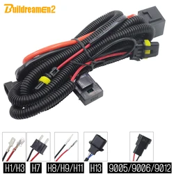 Buildreamen2 H1 H3 H7 H8 H9 H11 9005 9006 9012 HID Xenon Kit Wire Relay Harness Wiring For Car Headlight Fog Light 35W 55W 12V