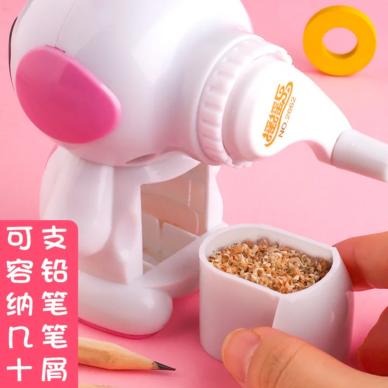 Imagem -06 - Cute Cartoon Robot Hand Pencil Sharpener Rotary Pencil Sharpener Papelaria Student Supplies Manual