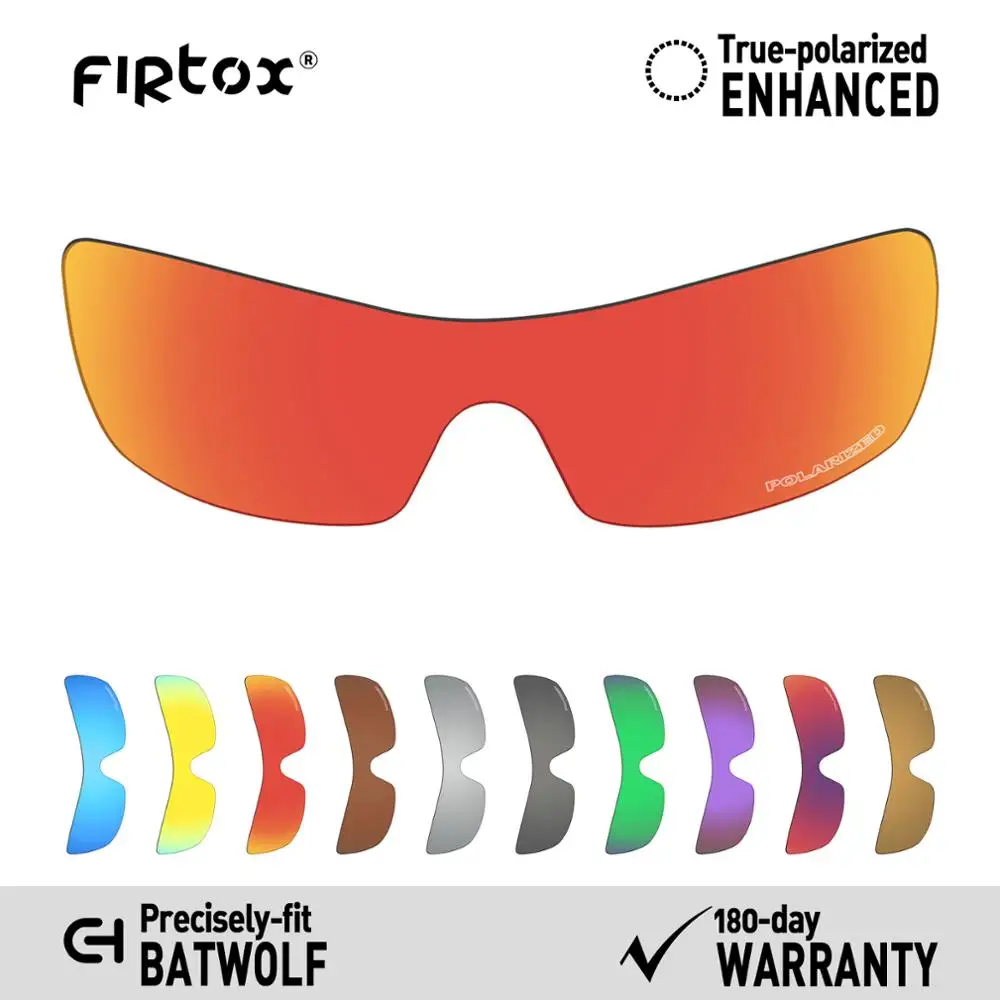 

Firtox Anti-Seawater Polarized Lenses Replacement for-Oakley Batwolf OO9101 Sunglasses (Lens Only) - Multiple Colors