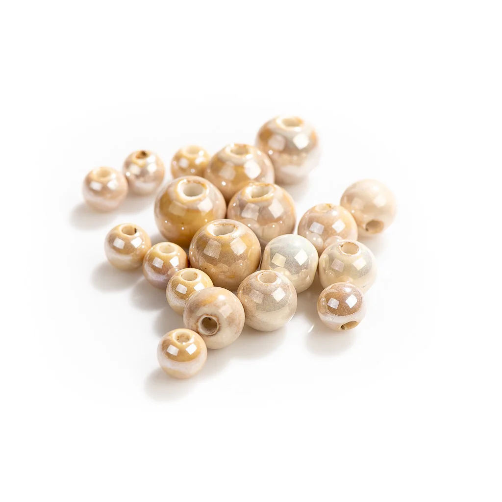 20pcs Ceramic imitation pearl beads Porcelain Pendant Bead For Bracelets Making Part Accessories Wholesale Necklace #XN182