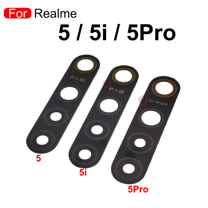 Rear Back Camera Lens With Sticker Adhesive For OPPO Realme 5 6 X2 Pro 5i 6i 5P X3 Superzoon XT Q C1 C2 C3 C11 Replacement Parts